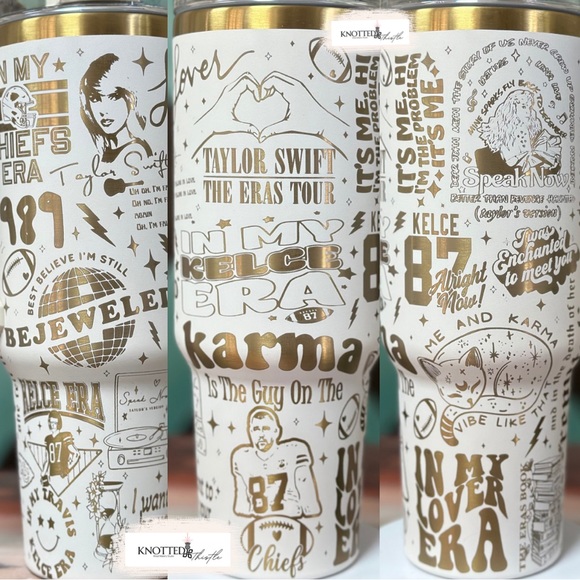 Swift Kelce Lover laser engraved 40oz Tumbler - Picture 1 of 2